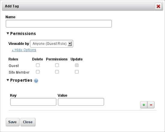 Figure 5.2: The Add Tag Dialog