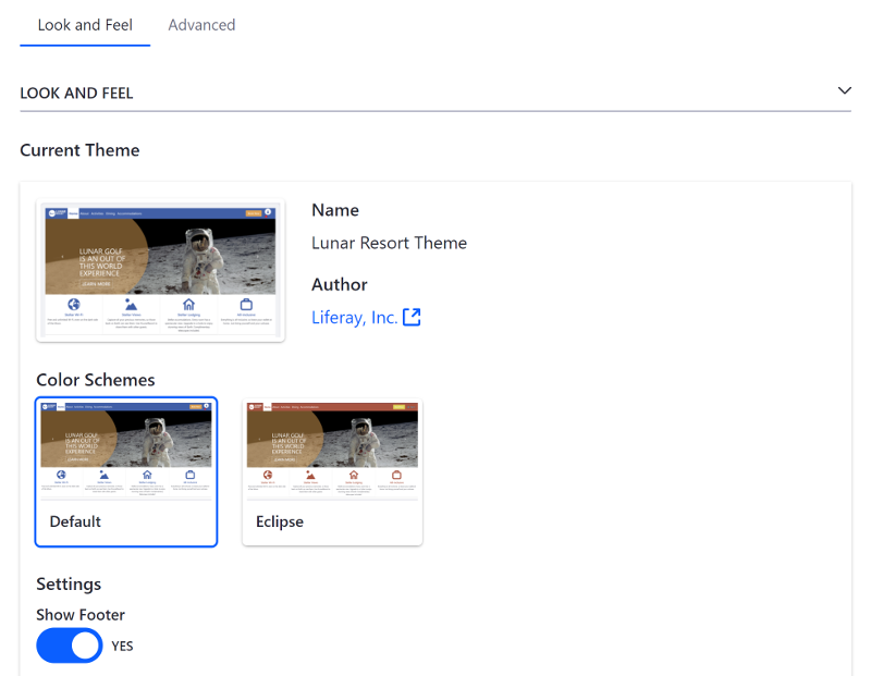 Figure 1: Color schemes are a good way to subtly change the look and feel of your site.