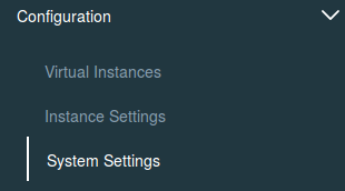Figure 1: System Settings are accessed through the Control Panel.