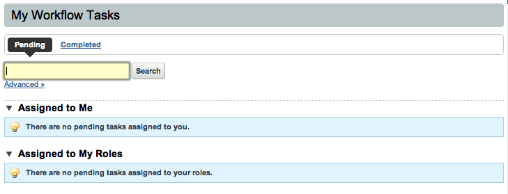 Figure 10.5: My Workflow Tasks Page