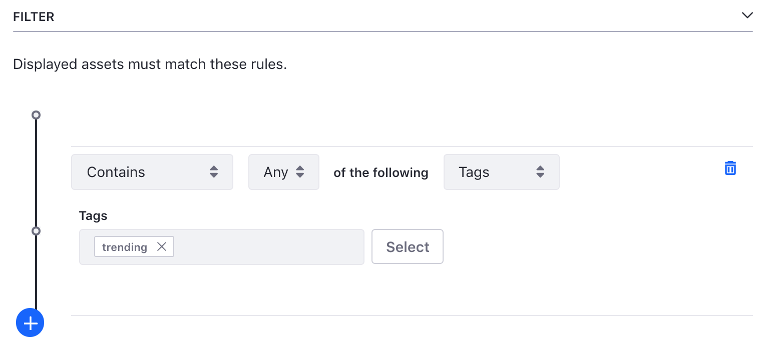 Figure 3: Content Sets use the same filter system as the Asset Publisher.