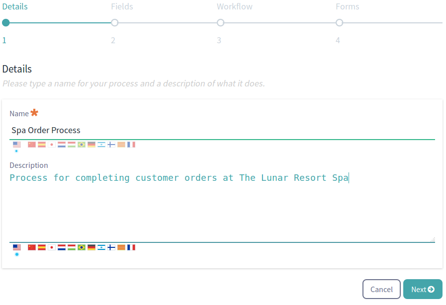 Figure 1: Add a Kaleo Forms Process to link a form with a workflow definition.