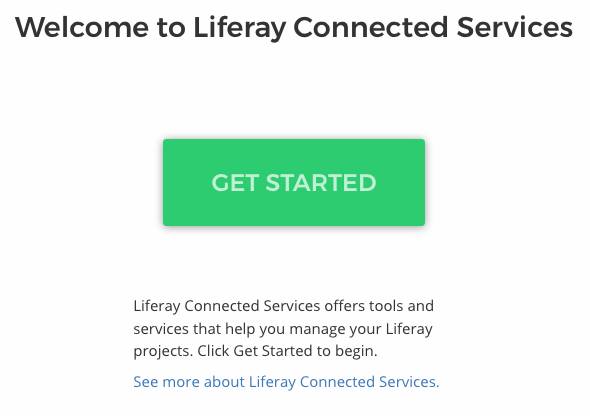 Figure 1: Click Get Started to begin the wizard.