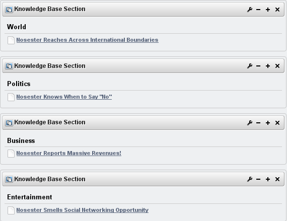 Figure 12.37: Knowledge Base Section Portlets