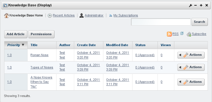 Figure 12.32: Knowledge Base Display Portlet