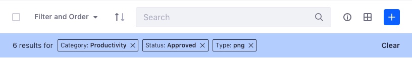 Figure 5: You can also sort and filter search container results.
