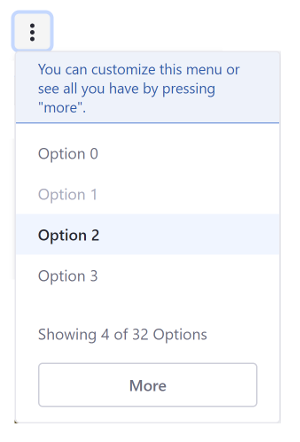 Figure 6: You can provide help text in Actions menus.