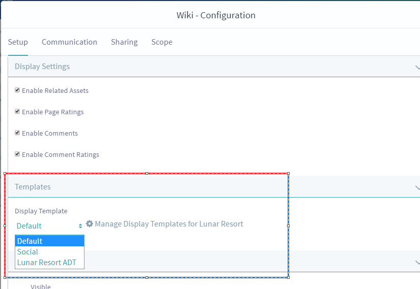 Figure 3: In the Configuration menu of an app, you can edit and manage available ADTs.