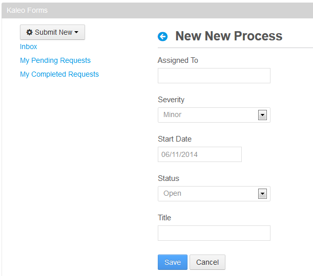 Figure 13.15: Submitting a new process.