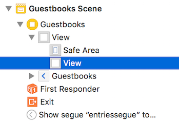 Figure 1: The new view is nested under the view controllers existing view.