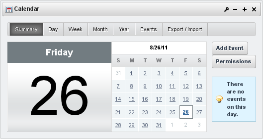 Figure 7.22: The Liferay Calendar
Portlet