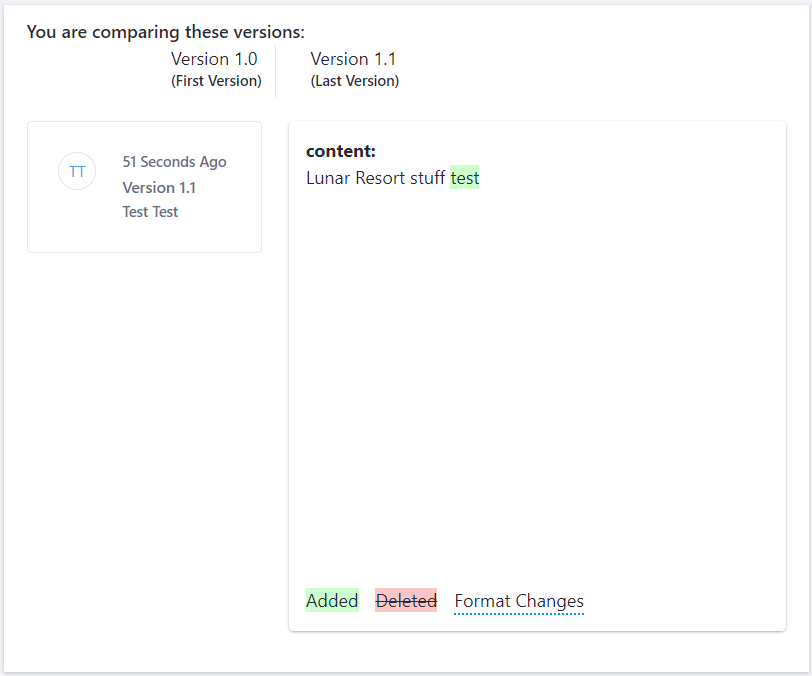 Figure 3: Comparing web content articles is a great feature to use during the Workflow process.