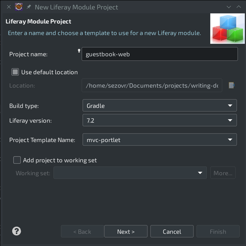 Figure 1: Complete the New Module Project wizard.