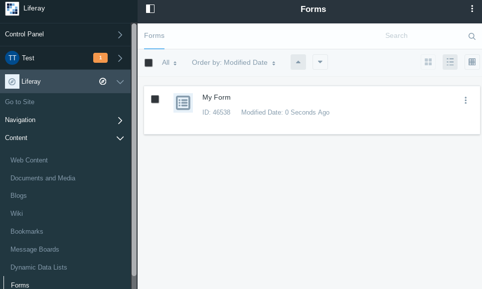 Figure 2: Navigate directly to a form to enable workflow.