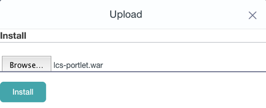 Figure 1: Installing an app via the Upload dialog in your Liferay instances App Manager is very simple.