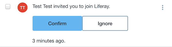 Figure 2: You can confirm or ignore the invitation.