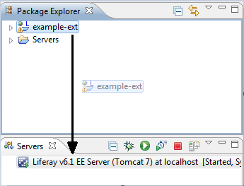 Figure 8.3: Drag-and-drop plugin onto server