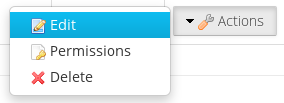 Figure 1: A common Liferay user interface element is the action button.