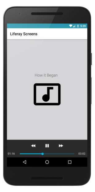 Figure 1: Audio Display Screenlet using the Default View.