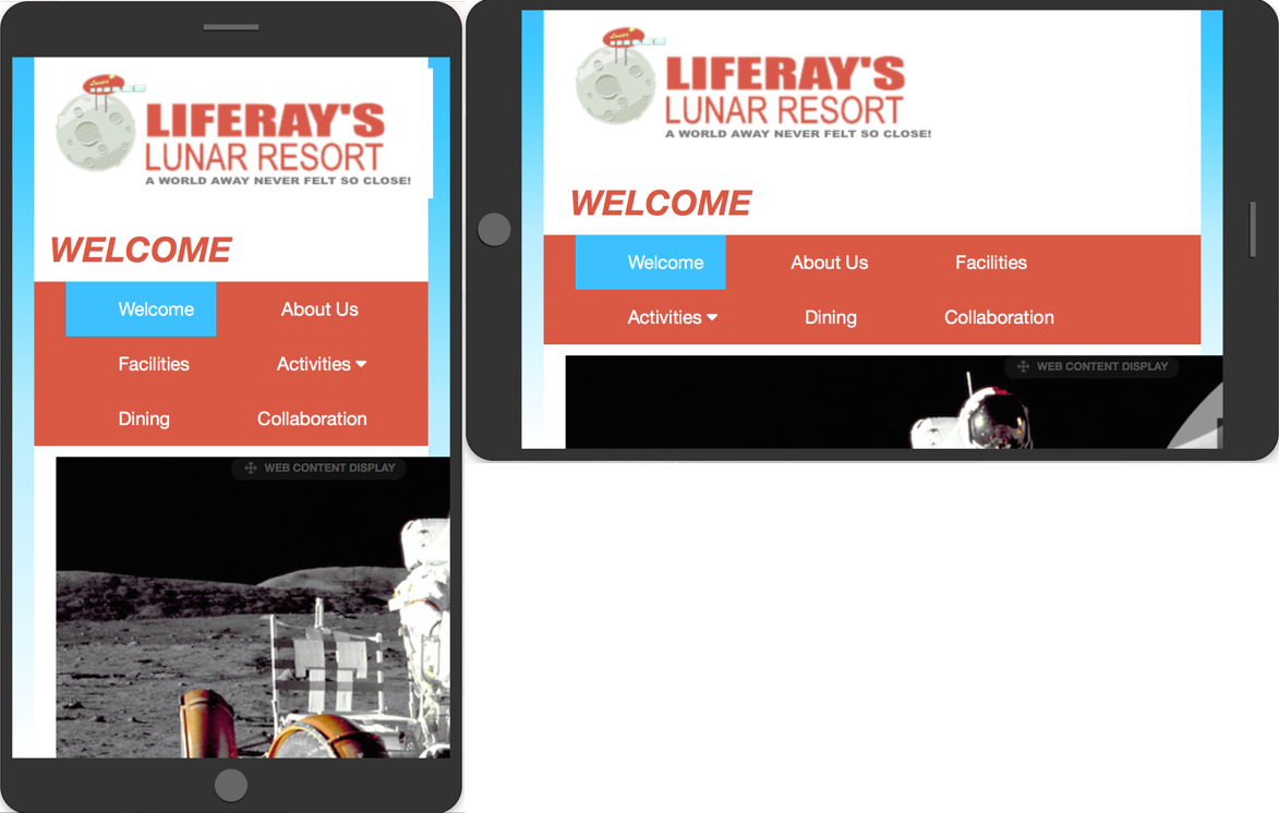 Figure 3: Viewing the theme in the phones landscape and portrait views clearly shows the areas that need modifed.