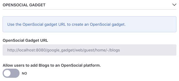 Figure 1: You can share widgets via OpenSocial.