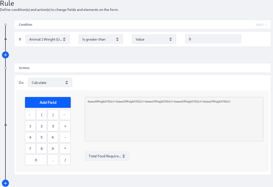 Figure 1: Build calculate actions with a handy calculator.