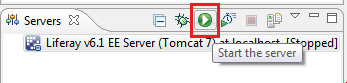 Figure 8.8: Start the Liferay server