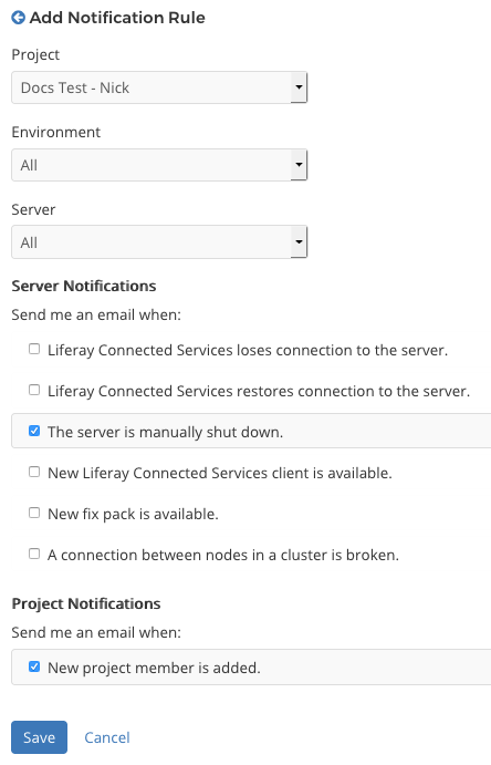 Figure 1: You can add rules to determine the events that trigger notifications.