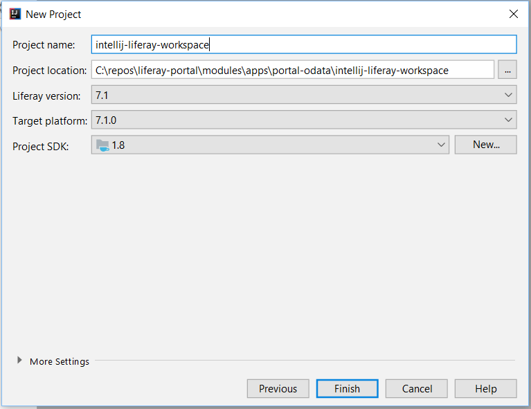 Figure 2: Specify your workspaces configurations.