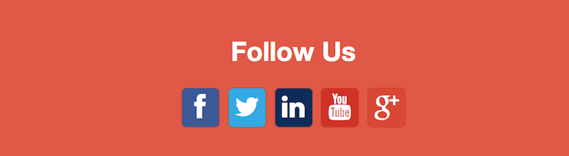 Figure 2: Font Awesome icons facilitate creating social media links.