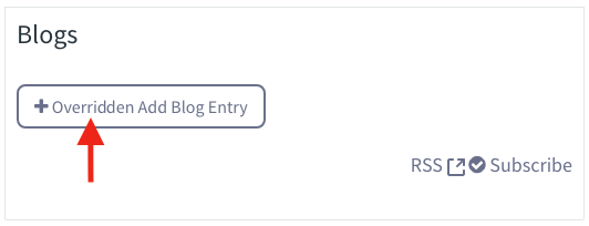 Figure 1: The customized Blogs application displays the new add-blog-entry language key in English.