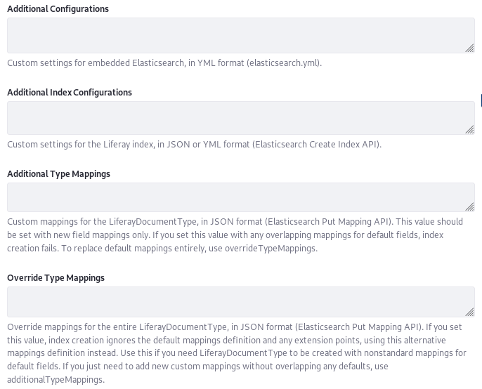 Figure 1: You can add Elasticsearch configurations to the ones currently available in System Settings.