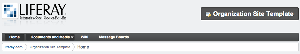 Figure 3.13: You can see the name of the site template youre currently editing