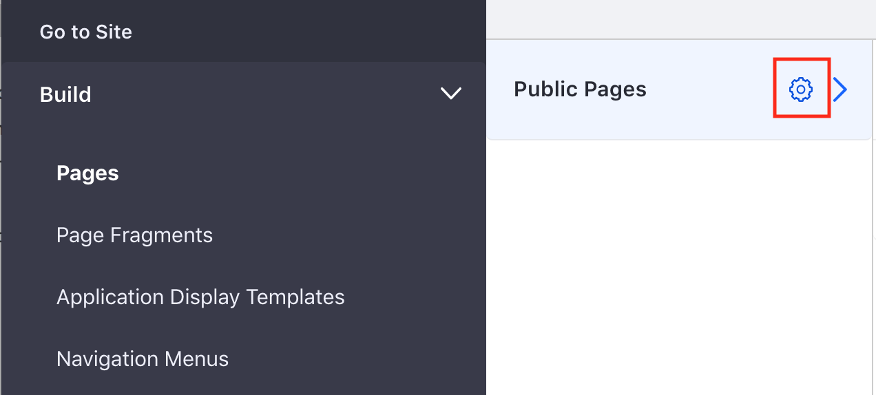 Figure 1: Selecting the Page Set configuration option.