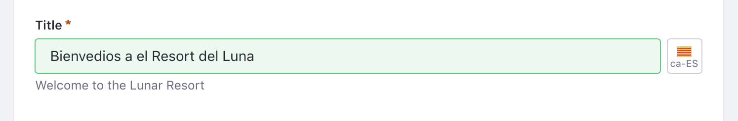 Figure 1: Adding a translation to an article works like adding the default translation.