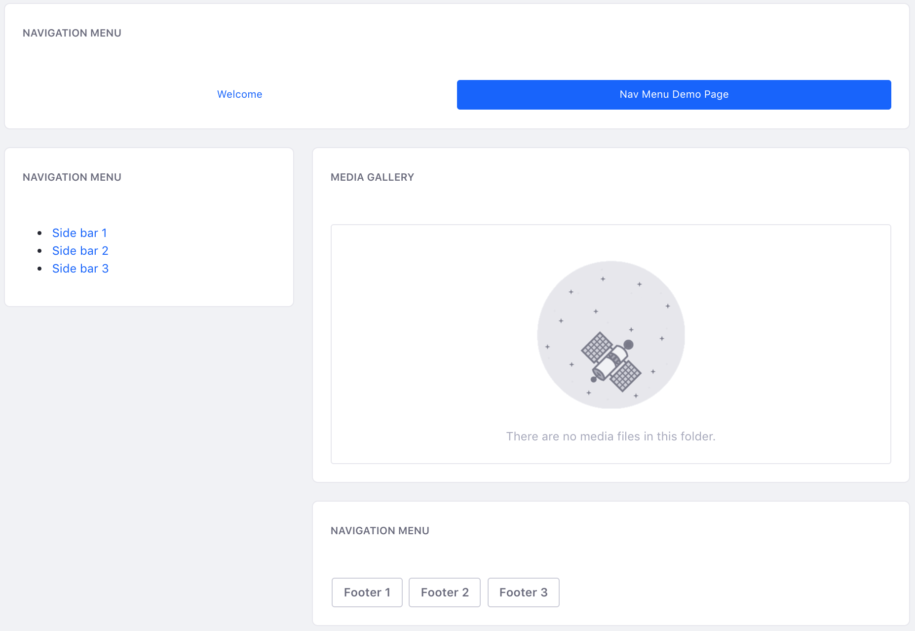 Figure 2: Navigation menus give you many ways to help users navigate your Site.