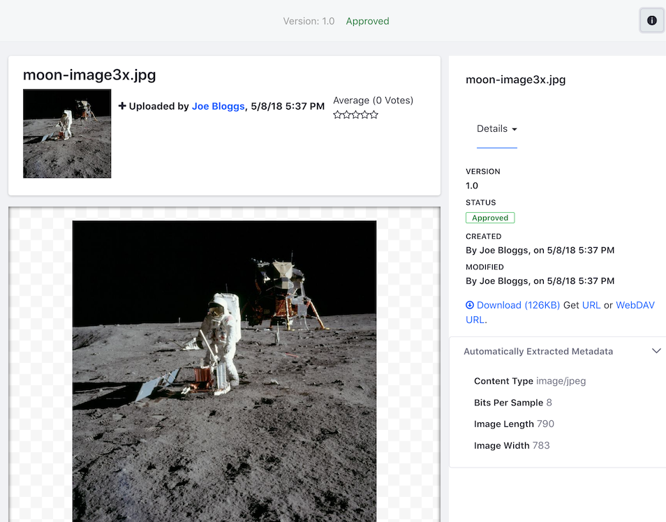 Figure 1: File previews let you view and manage a file.