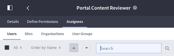 Figure 1: Assign Users to a role, directly or by their association with a Site, Organization, or User Group.