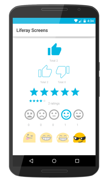 Figure 1: Rating Screenlets different Views.