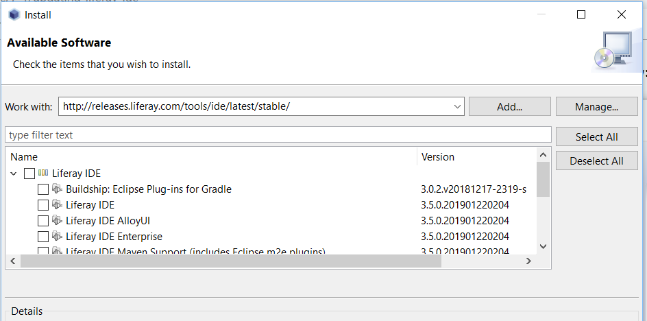 Figure 1: Make sure to check all the Dev Studio components you wish to install.