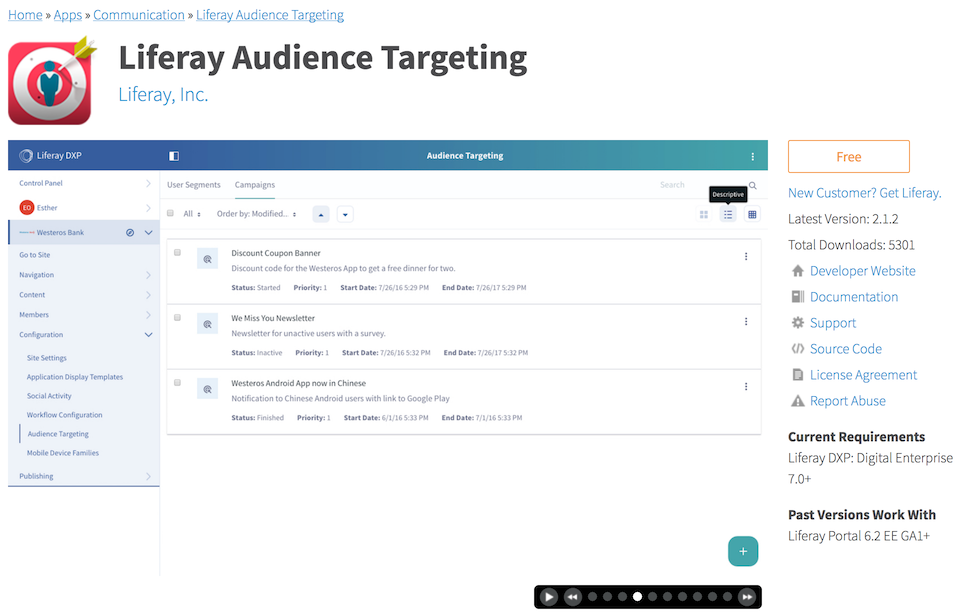 Figure 2: Click an app to view its details.