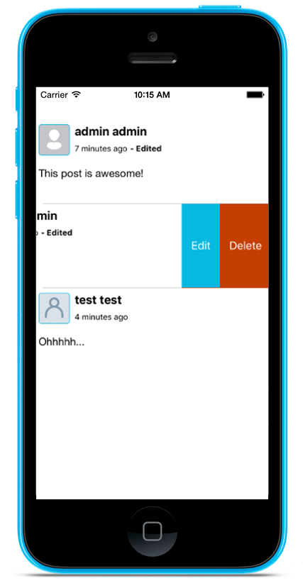 Figure 1: Comment List Screenlet using the Default Theme.