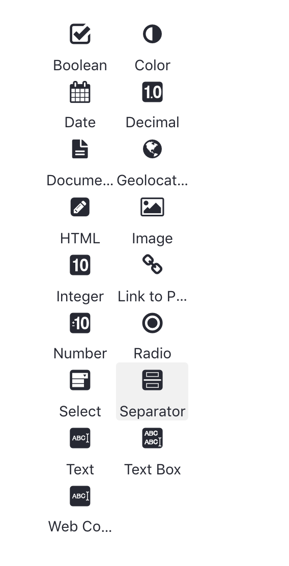 Figure 2: The structure editor gives you many options to customize your Web Content.