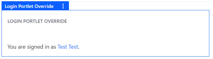 Figure 1: The customized Login portlet displays the new language key.