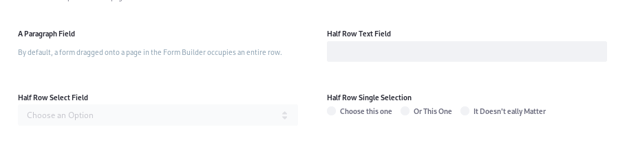 Figure 2: Putting form fields in multiple columns can give you more space.