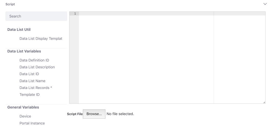 Figure 1: Create your display template in the editor.