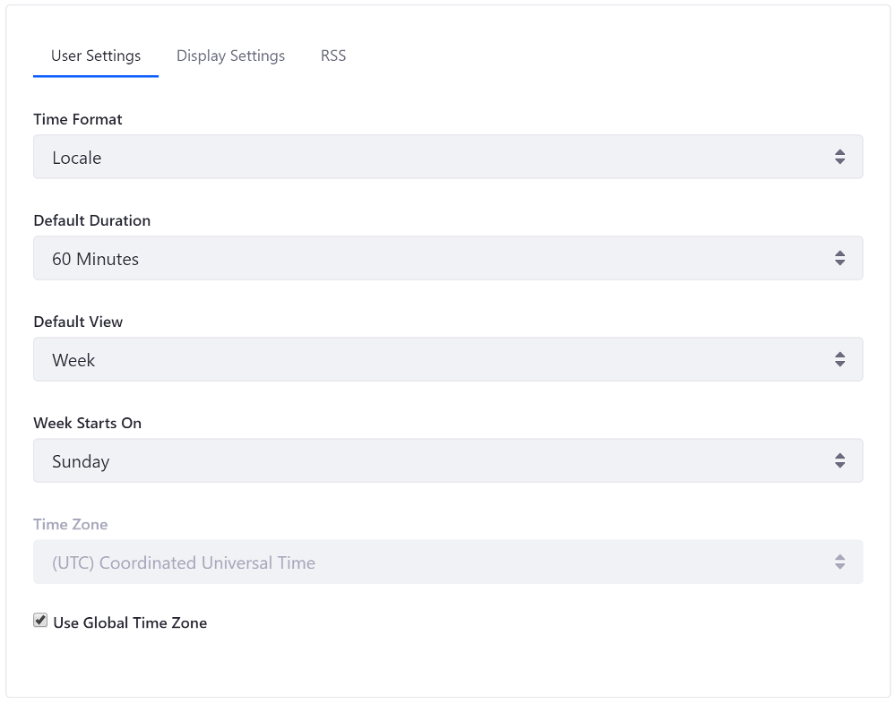 Figure 1: The Setup → User Settings tab provides the options you need to get started quickly.