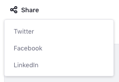 Figure 1: The default social bookmarks appear in a menu below content.
