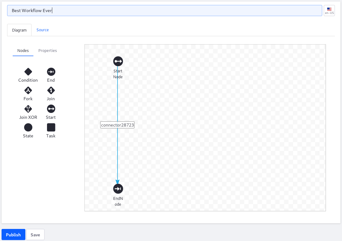 Figure 1: The Workflow Designers graphical interface makes designing workflows intuitive.