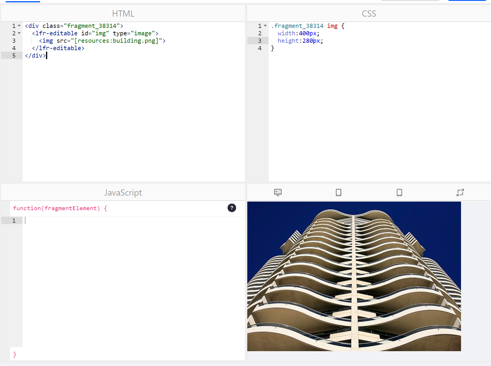 Figure 1: Any Fragment from the Fragment Collection has access to the uploaded resources.